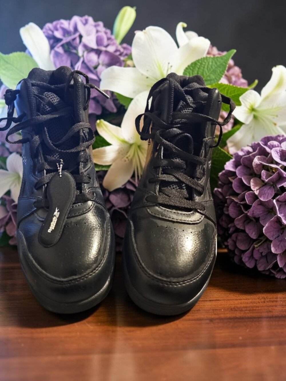 Reebok Steel Toe Work Shoes – Size 10W Men / 12W Women – Black Leather